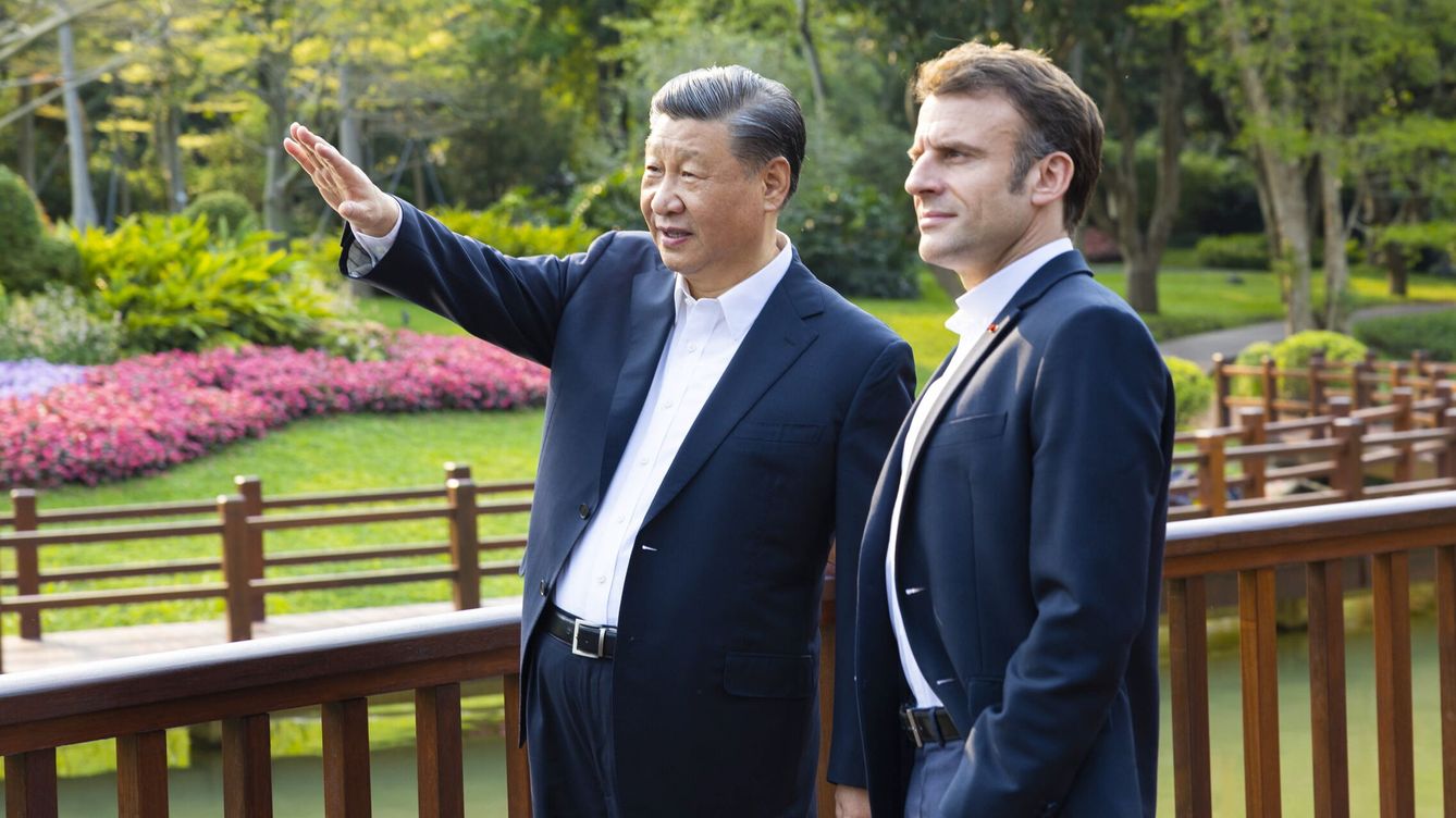 Foto: Xi Jinping y Emmanuel Macron. (EFE/EPA/Huang Jingwen)