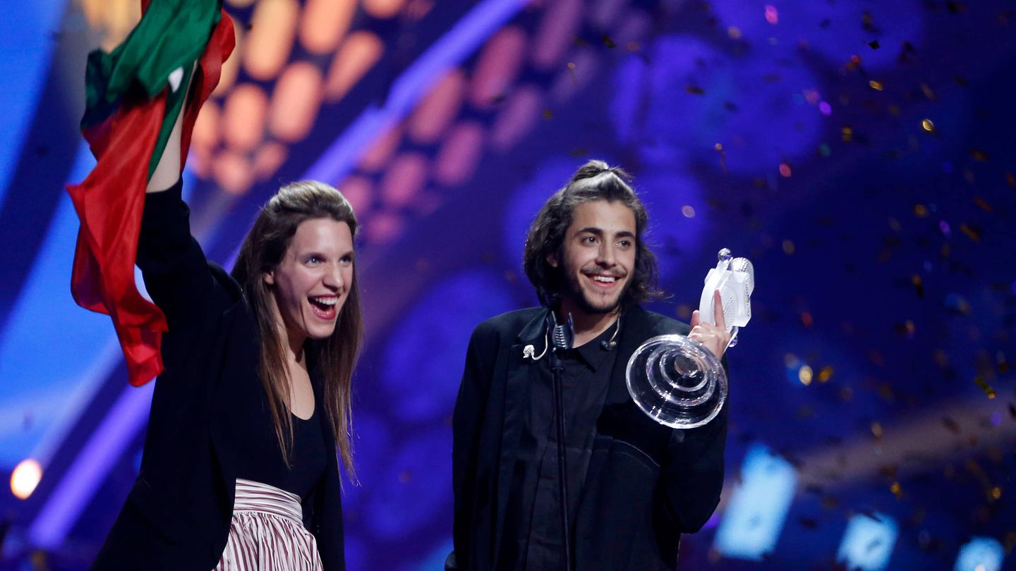 Luisa y Salvador Sobral, tras ganar Eurovision en 2017. (Getty) 
