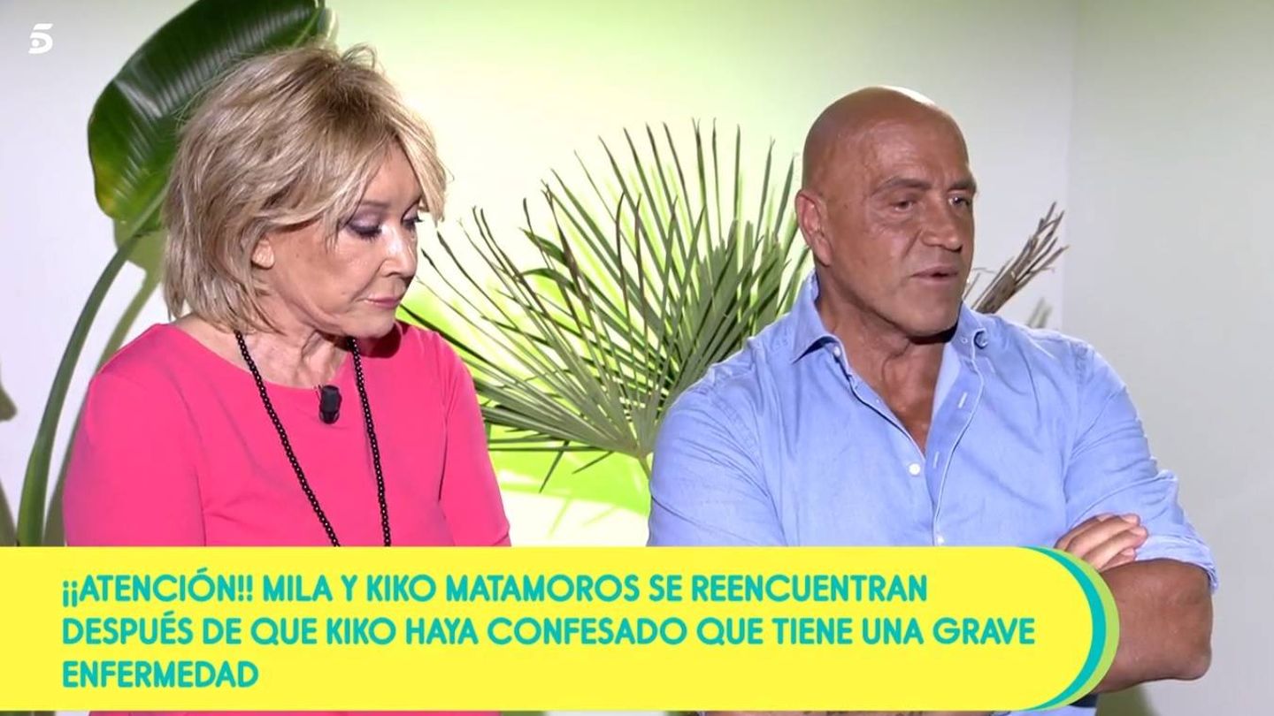 Mila Ximénez y Kiko Matamoros hablan sobre su relación en el programa 'Sálvame'. (Mediaset España)