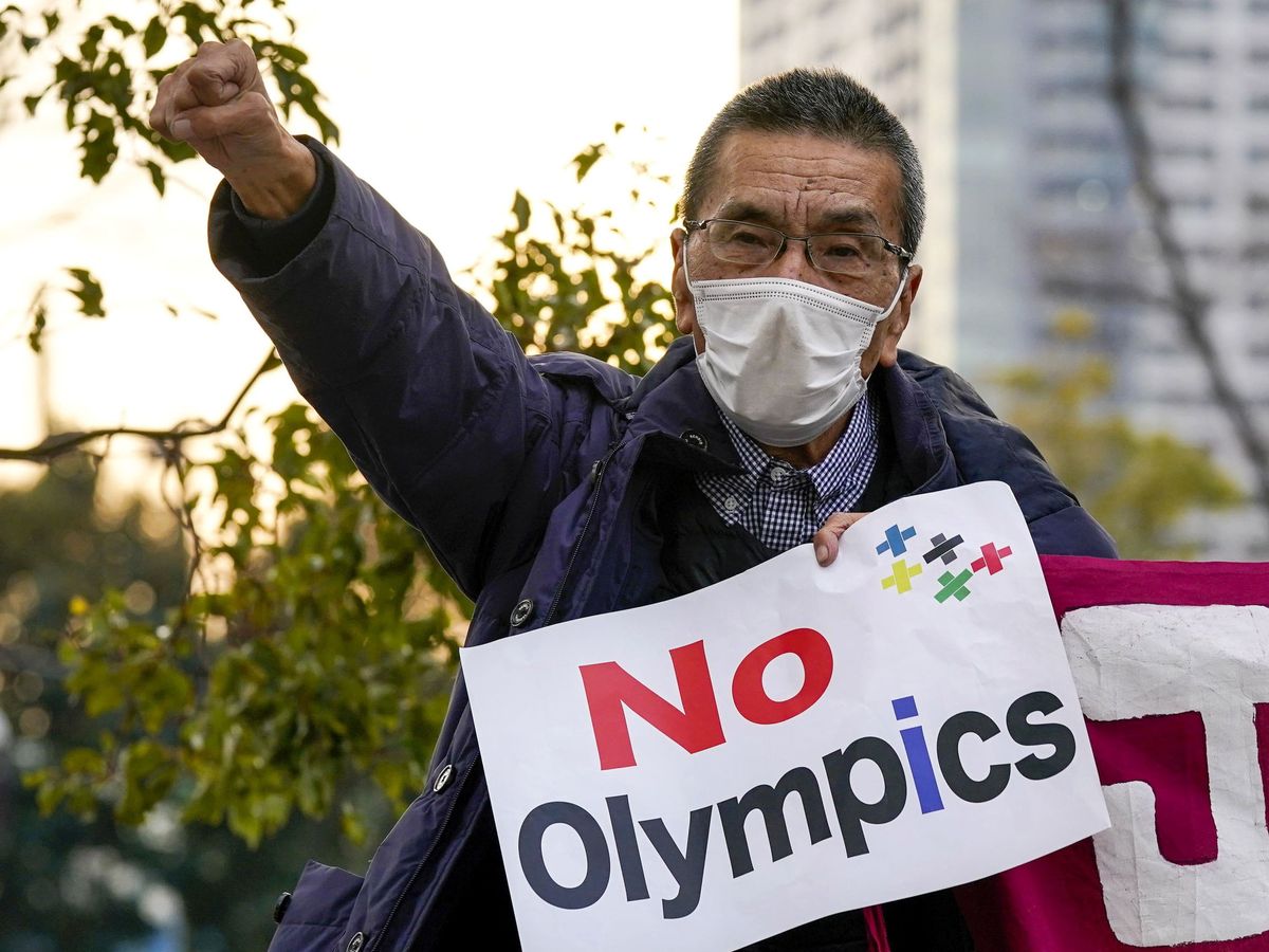Foto: Protestas contra los JJOO en Tokio. (EFE)