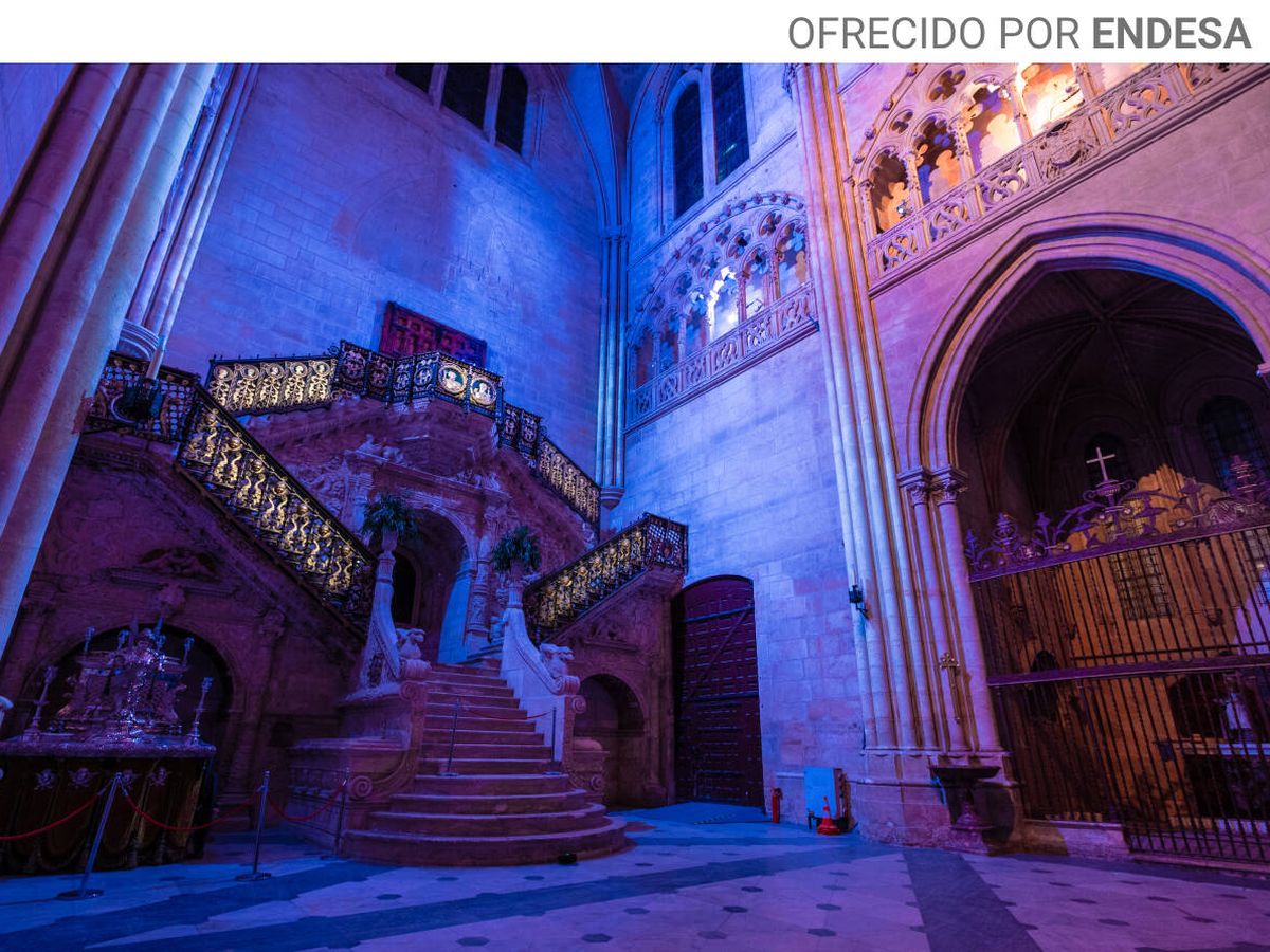 Foto: Iluminación del interior de la Catedral de Burgos dentro del proyecto Stella. (Cedida)