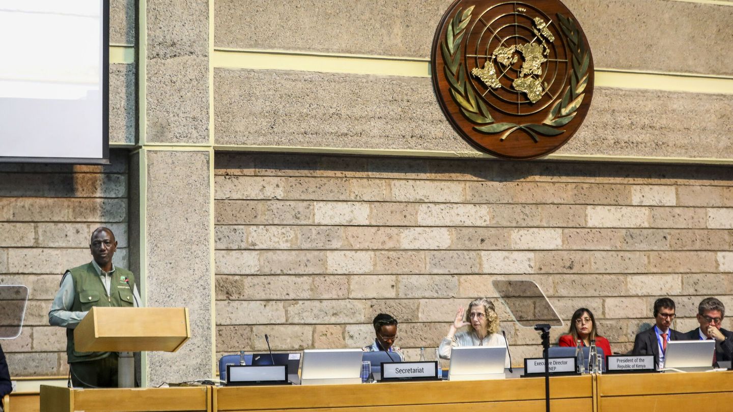 El presidente de Kenia, William Ruto, inaugurando el encuentro de la ONU. (EFE/Daniel Irungu)