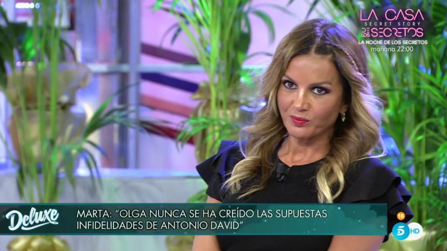 Marta López, en 'Sábado Deluxe'. (Telecinco).