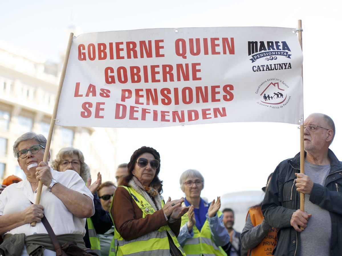 Foto: Manifestación de pensionistas en Barcelona. (EFE)