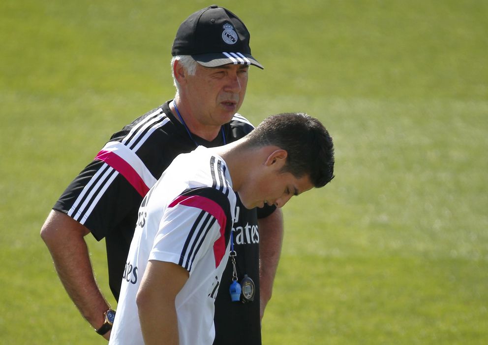 Foto: Ancelotti, durante un entrenamiento del Real Madrid (Reuters)