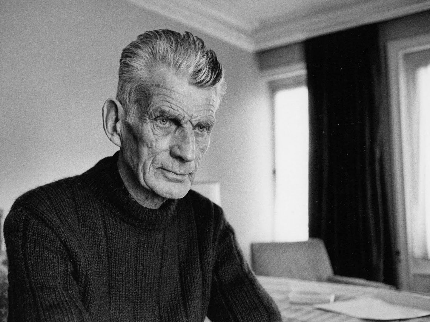 Samuel Beckett fotografiado en Londres, en 1980.