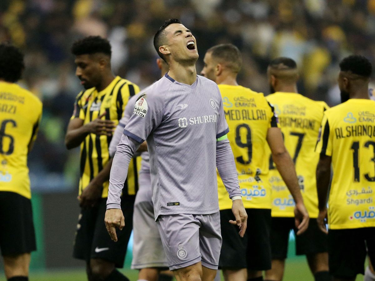 Foto: Cristiano Ronaldo, durante el Al Ittihad vs Al Nassr de la Supercopa. (REUTERS/Ahmed Yosri).