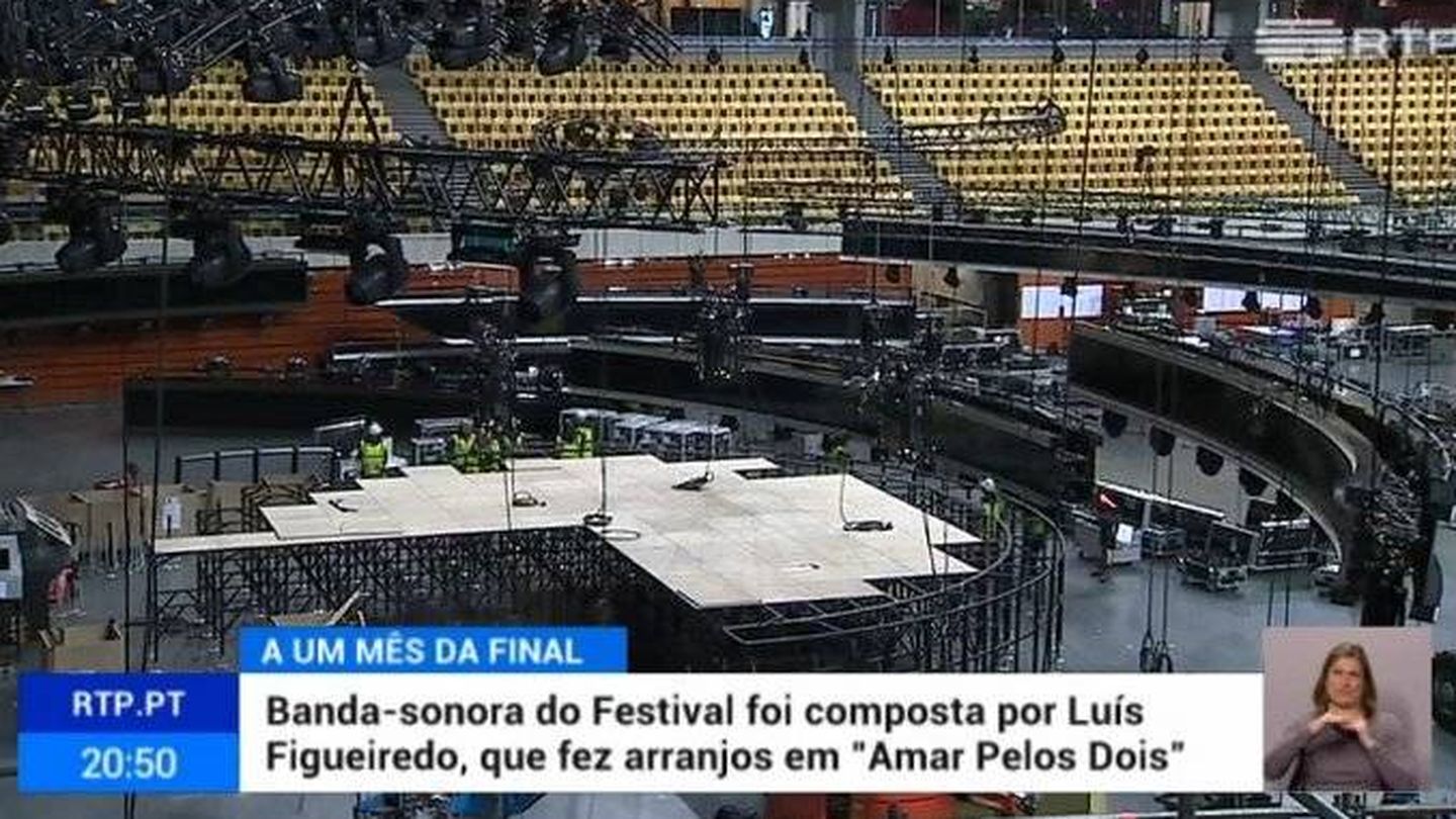 Continúan las obras de construcción del escenario de Eurovisión en el Altice Arena. (RTP)