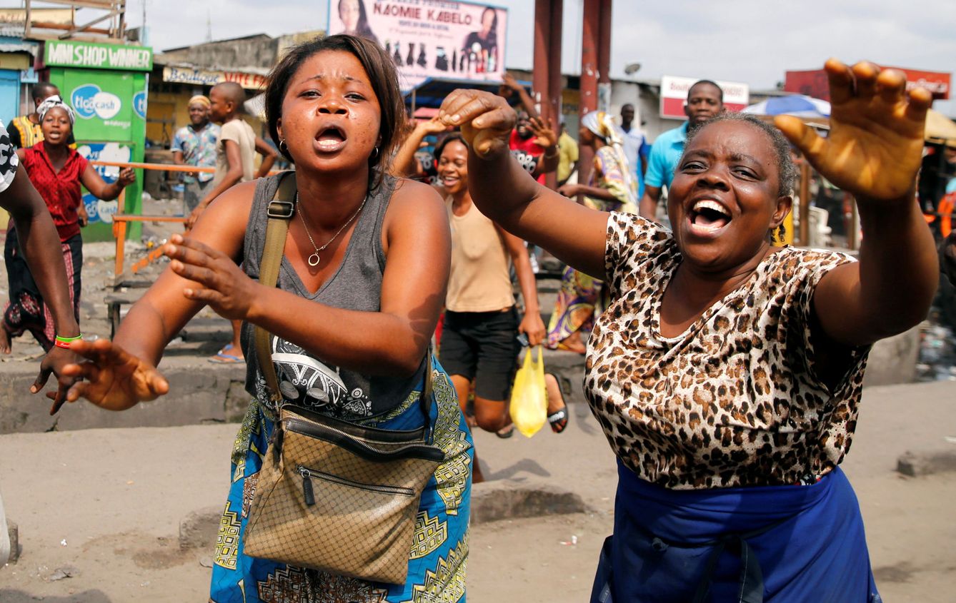 Habitantes de Kinshasa protestan contra el presidente Kabila, el 20 de diciembre de 2016 (Reuters)