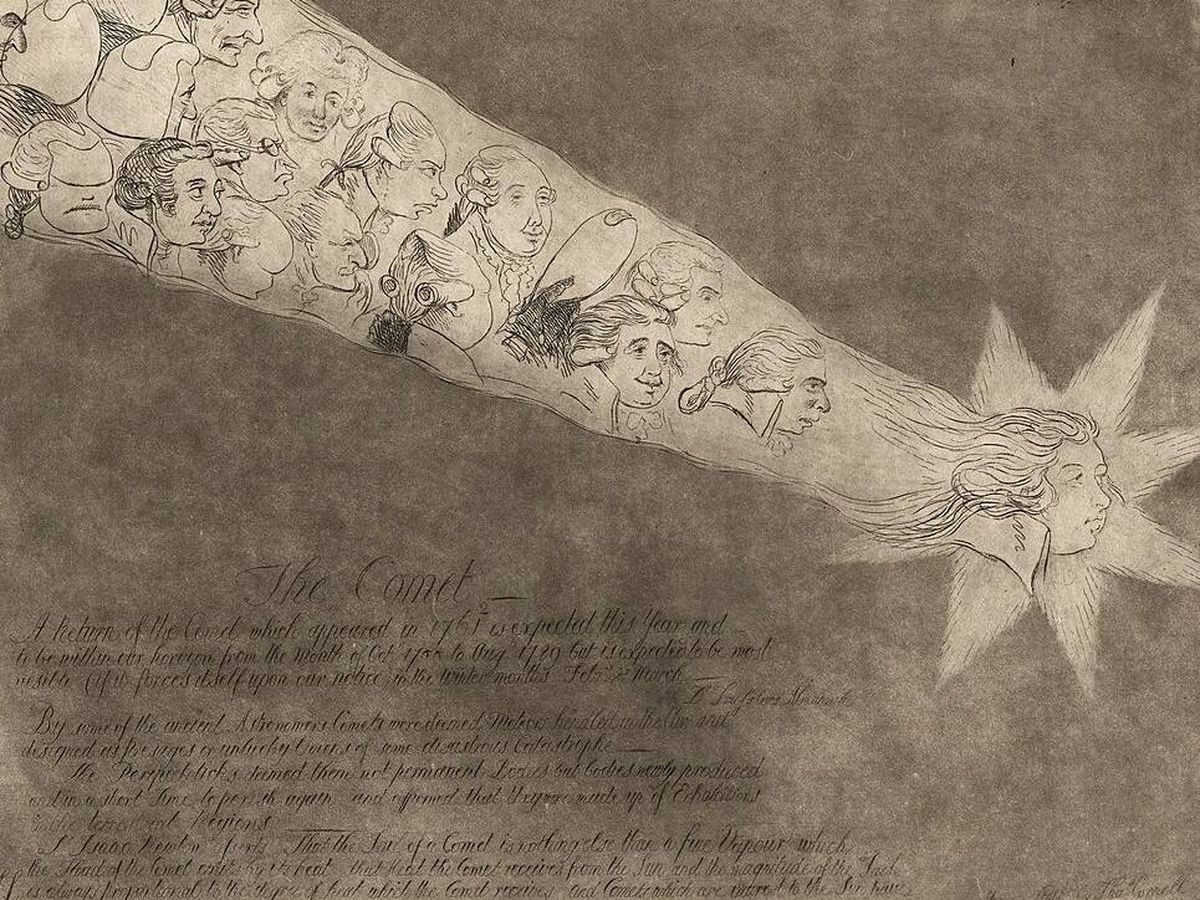 Foto: 'El cometa', por Thomas Cornell (1792), publicado en 1789. Fuente: Wikipedia
