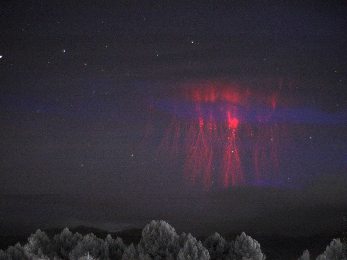 Foto: El fenómeno atmosférico, captado a través del instrumento. (Cedida)