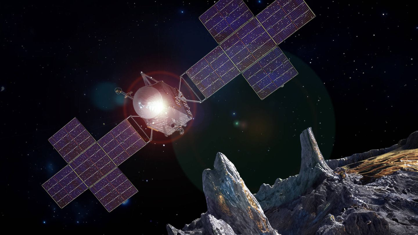 La nave Psyche, de la NASA, en otra misión relacionada con asteroides. 