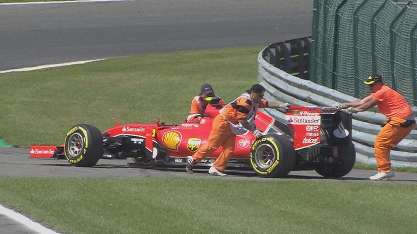 A Kimi Raikkonen se le paró el coche en la Q2 (Foto Twitter: @F1)