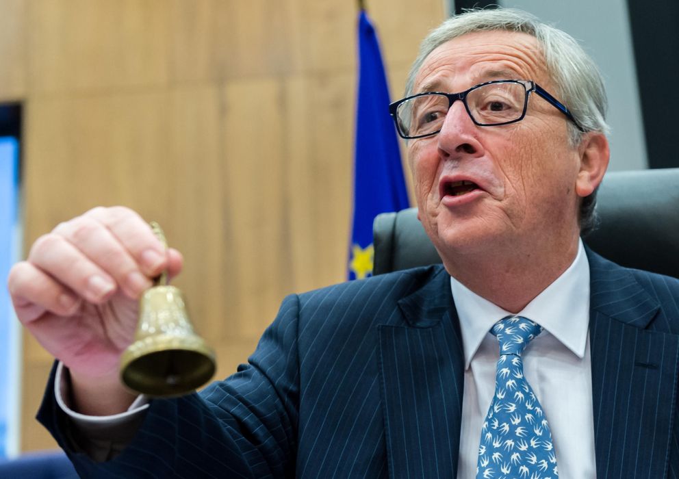 Foto: Juncker en la reunion de la Comision Europea del 5 de noviembre
