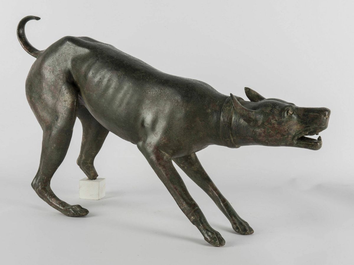 Foto: Una de las piezas de la expo: Perro en posición de morder. Volubilis. Siglo I-II d.C. Museo Arqueológico de Rabat-© Fondation Nationale des Musées