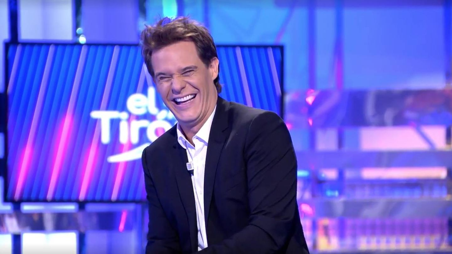 Christian Gálvez, riéndose en 'El Tirón'. (Mediaset)