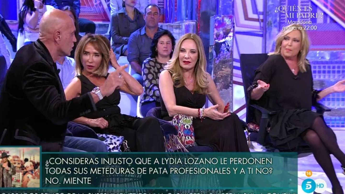 Matamoros criticando a Lydia Lozano. (Telecinco).