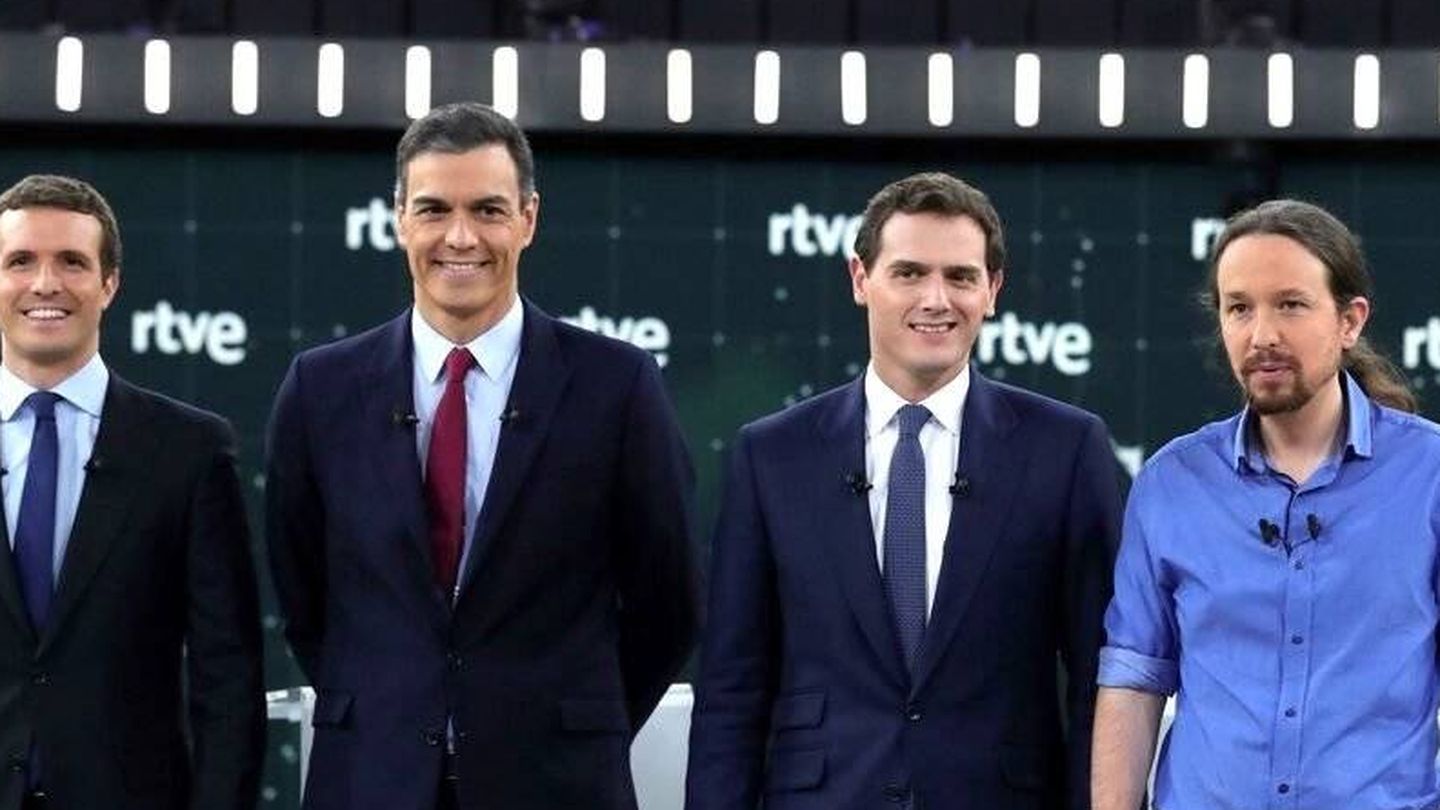 Los cuatro líderes políticos en el debate para las Elecciones Generales del 28-A