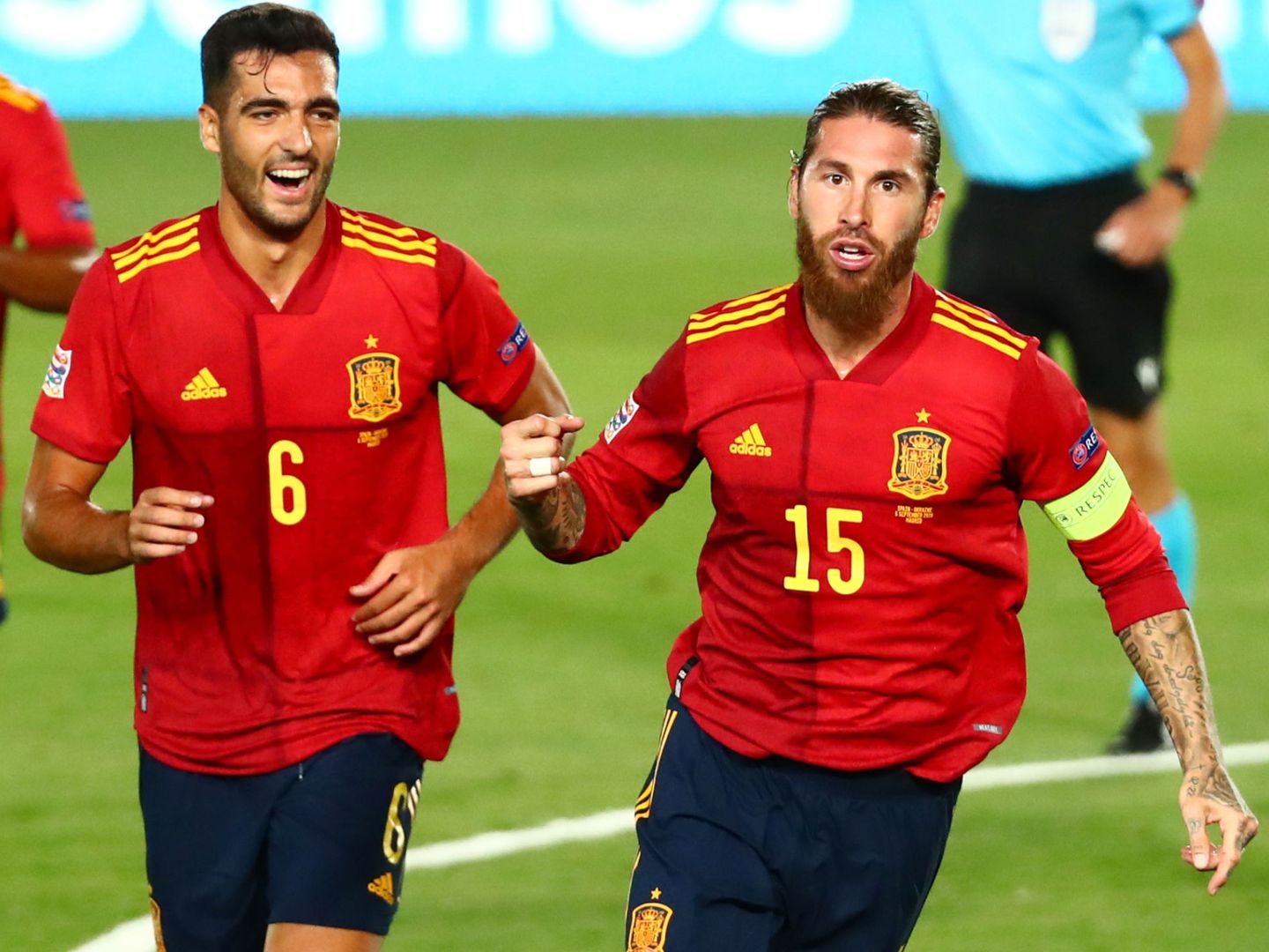 Ramos celebra el tercer gol del partido. (Reuters)