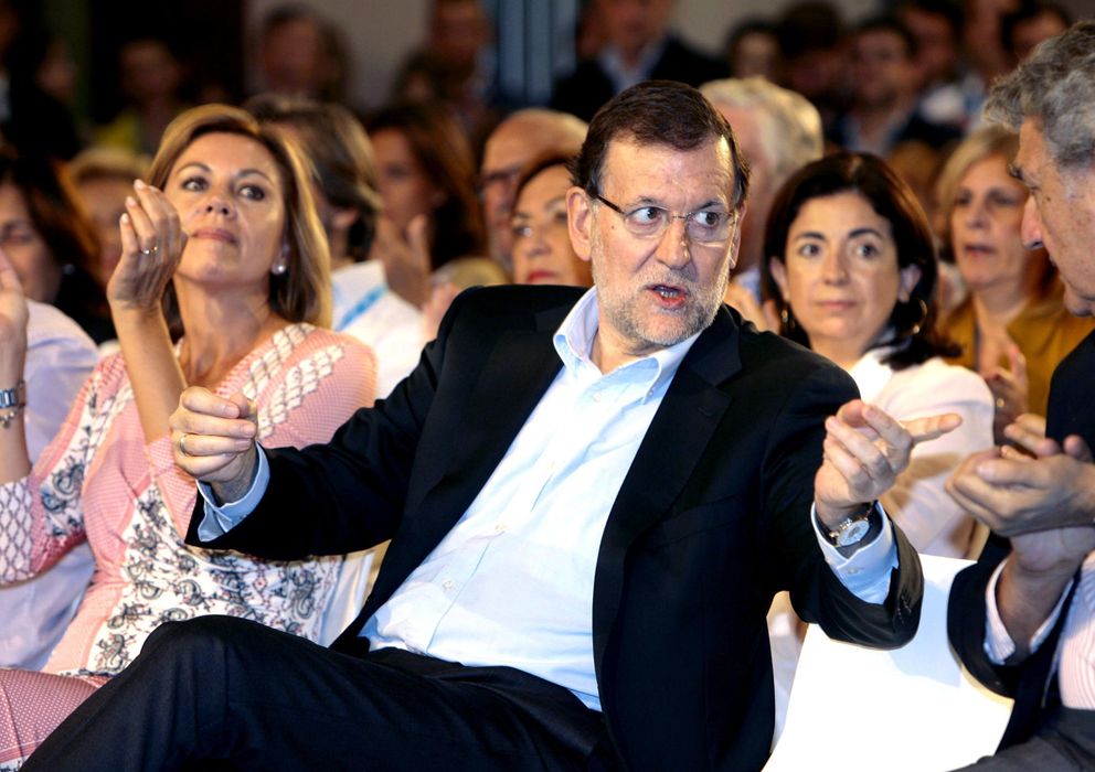 Foto:  El presidente del Gobierno, Mariano Rajoy, durante la clausura de la interparlamentaria del PP. (EFE)