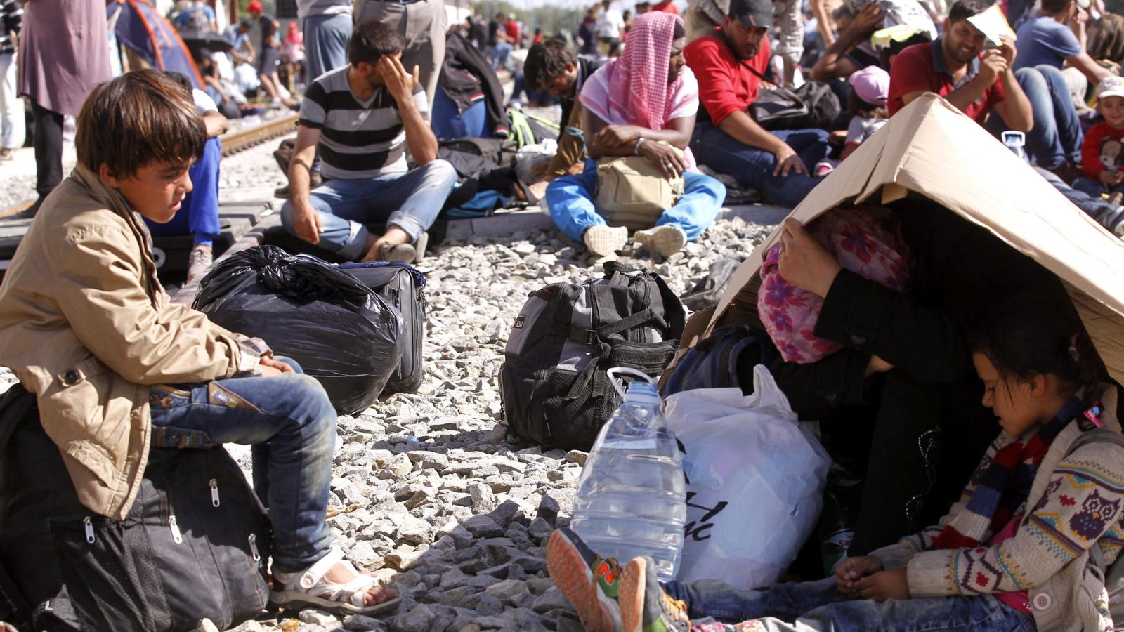 Foto: Refugiados esperan para ser registrados tras haber cruzado la frontera entre Serbia y Croacia. (EFE)