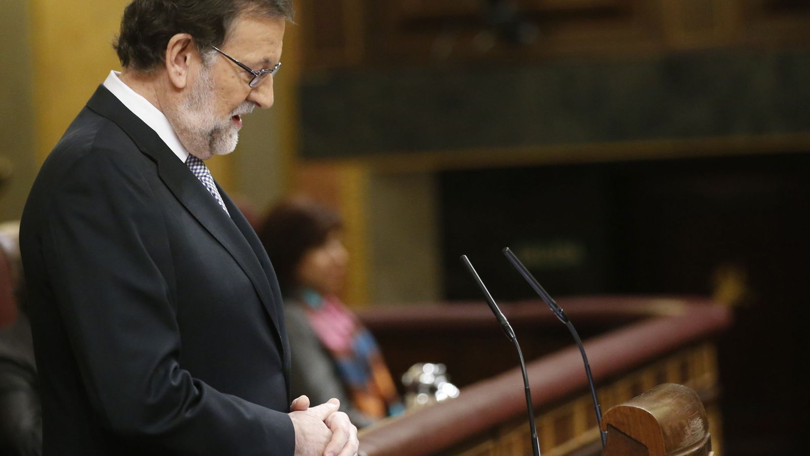 Foto: Mariano Rajoy, en un momento de su discurso. (EFE)
