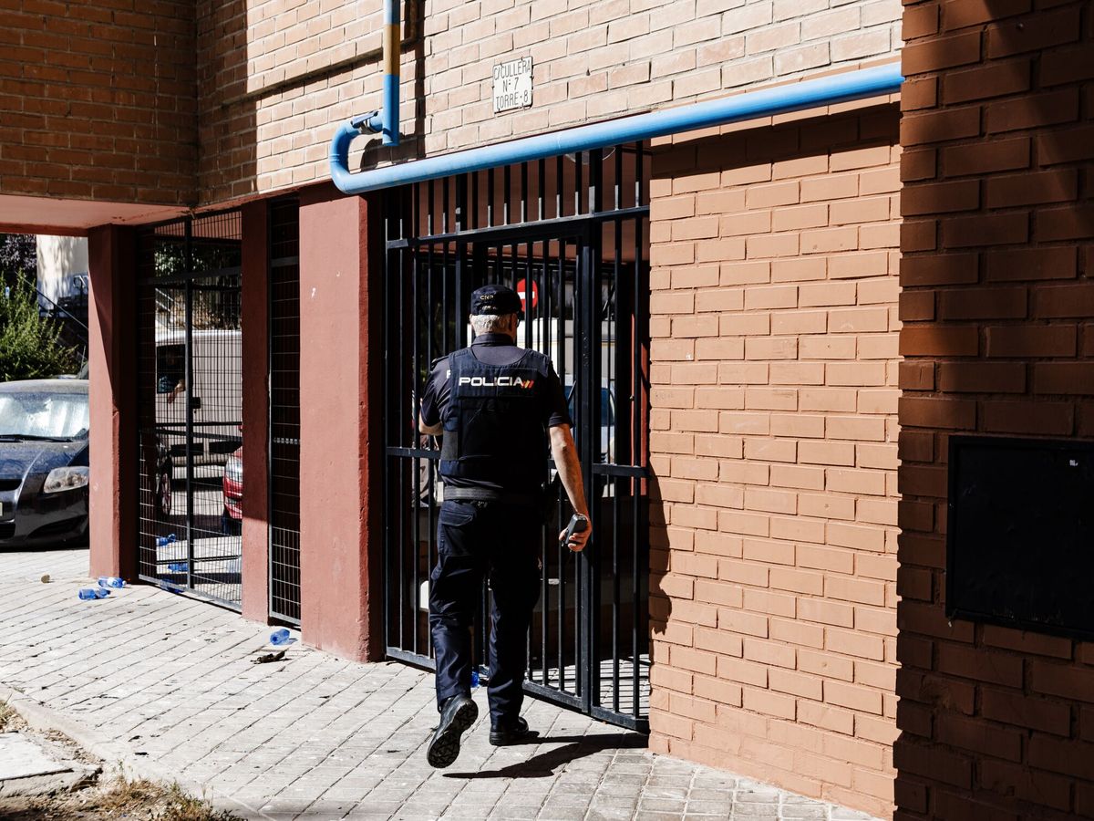 Foto: Un agente de Policía Nacional entrando a un edificio en Madrid en imagen de archivo. (Europa Press/Carlos Luján)