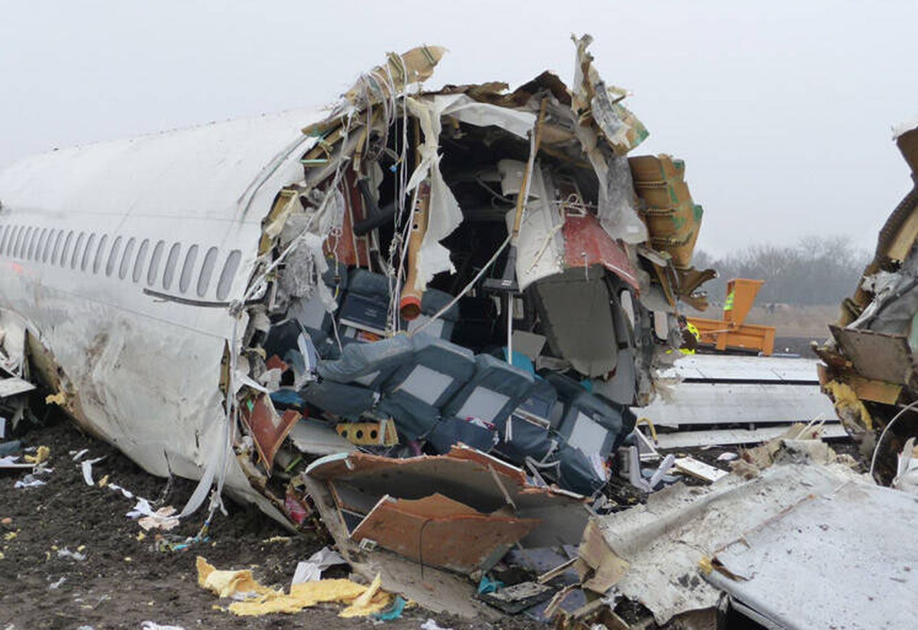 Imagen de la aeronave tras el accidente. (Informe Oficial)