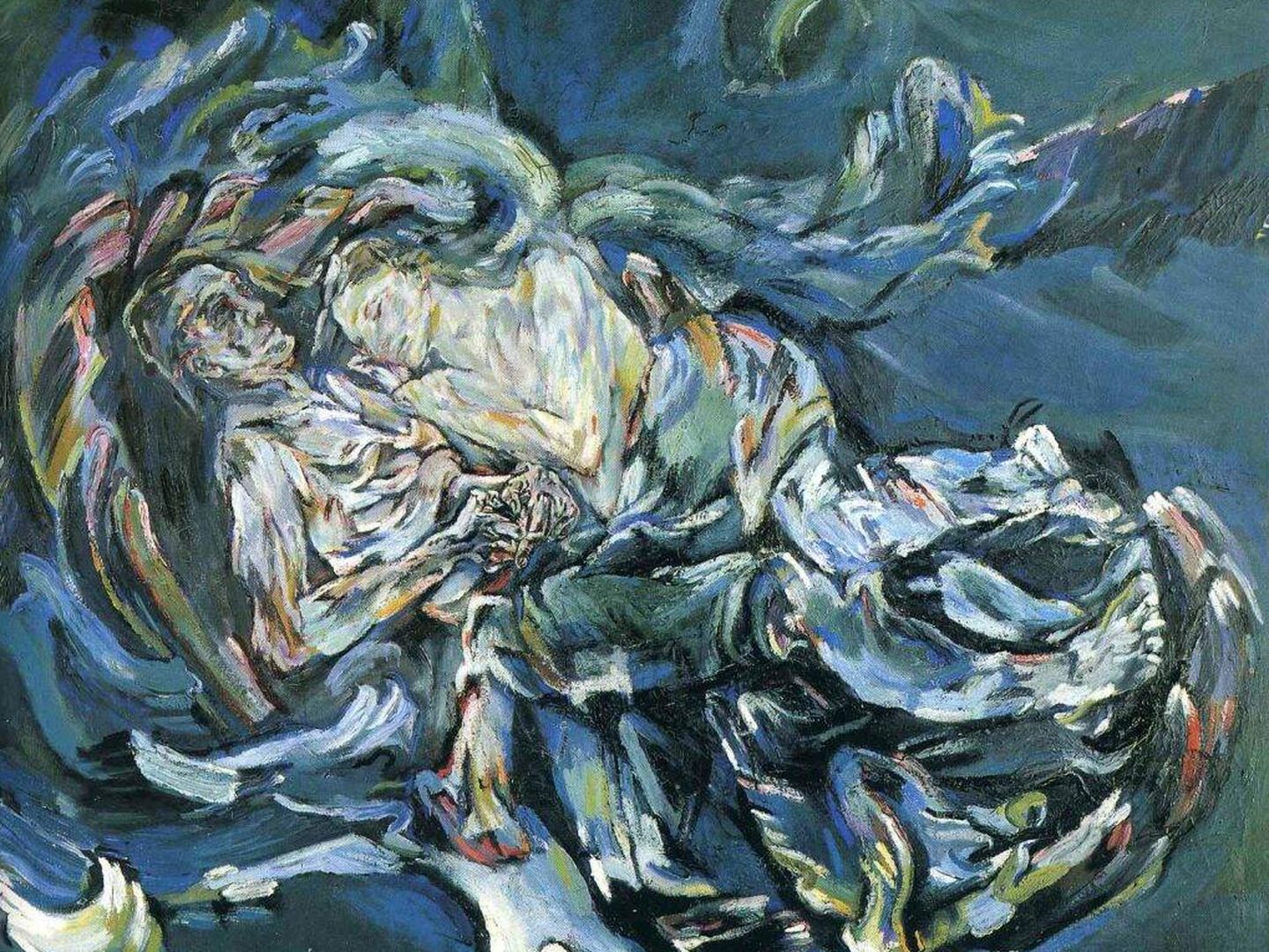 'La novia del viento', pintado por Oskar Kokoschka en 1913. (Fundación Mahler)