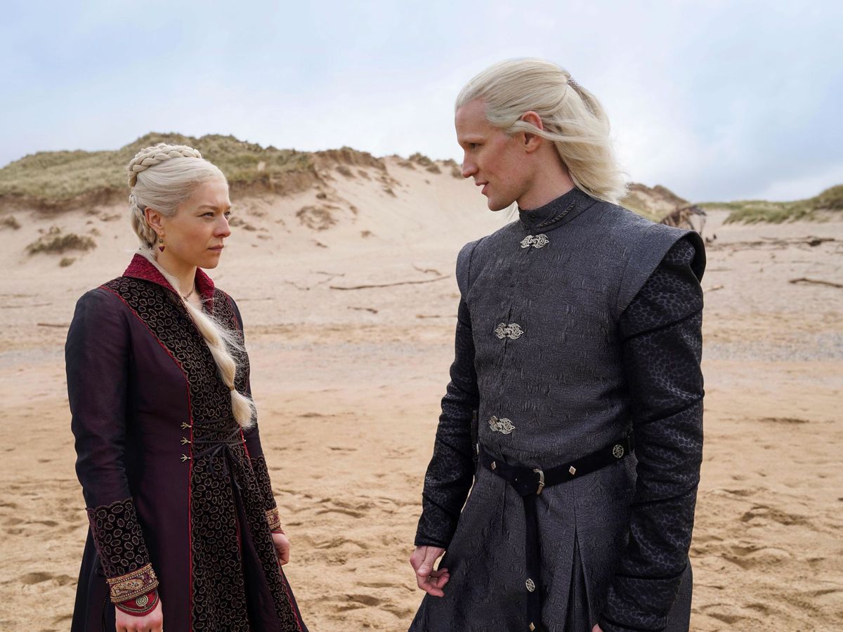 Foto: Emma D'Arcy y Matt Smith como la princesa Rhaenyra Targaryen y el príncipe Daemon Targaryen (EFE/HBO)