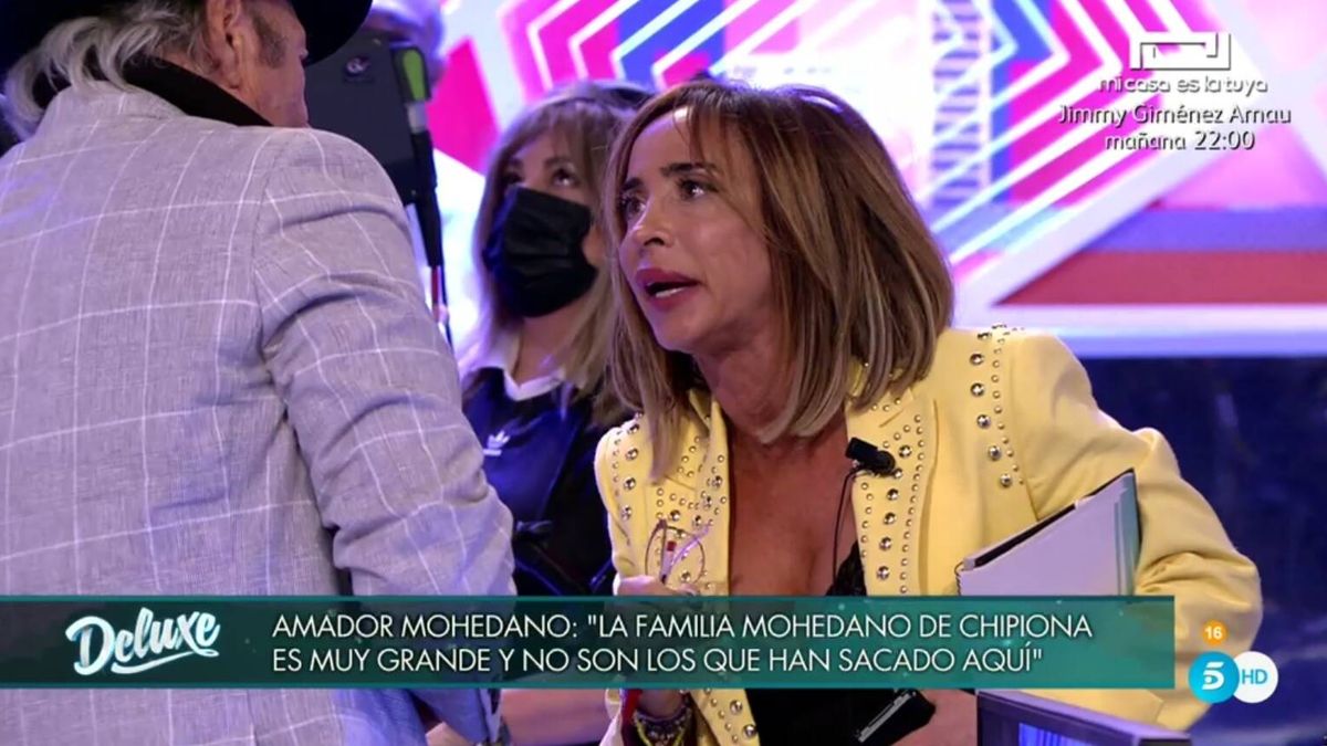 María Patiño entra en cólera contra Amador Mohedano en el 'Deluxe': "El dedito te lo..."