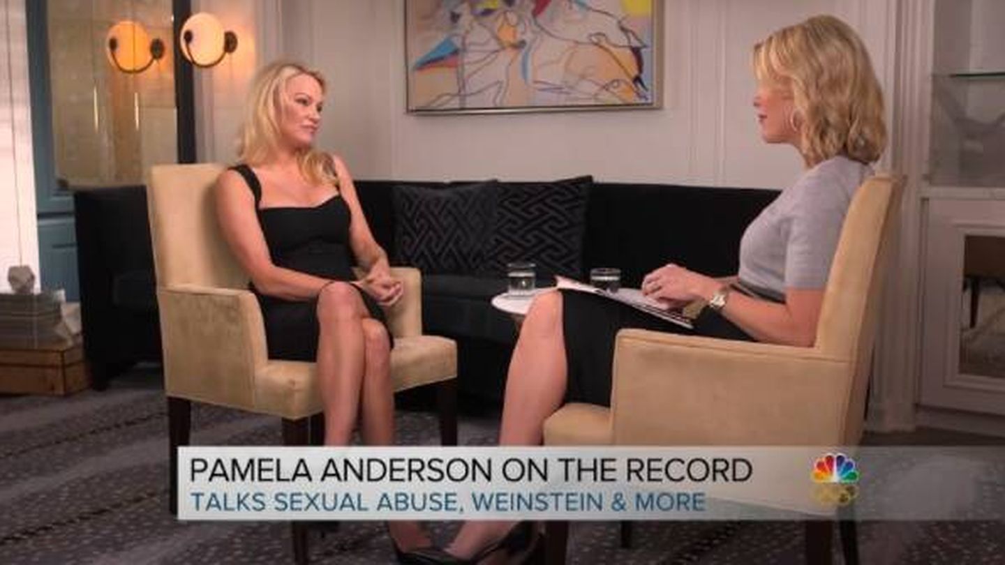 Pamela Anderson, en su entrevista de 2017. (NBC)