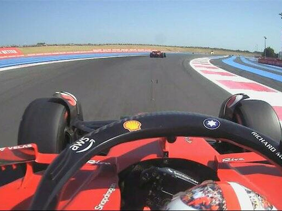 Foto: Sainz propició un rebufo de extraordinaria precisión a Leclerc. (Fórmula 1)
