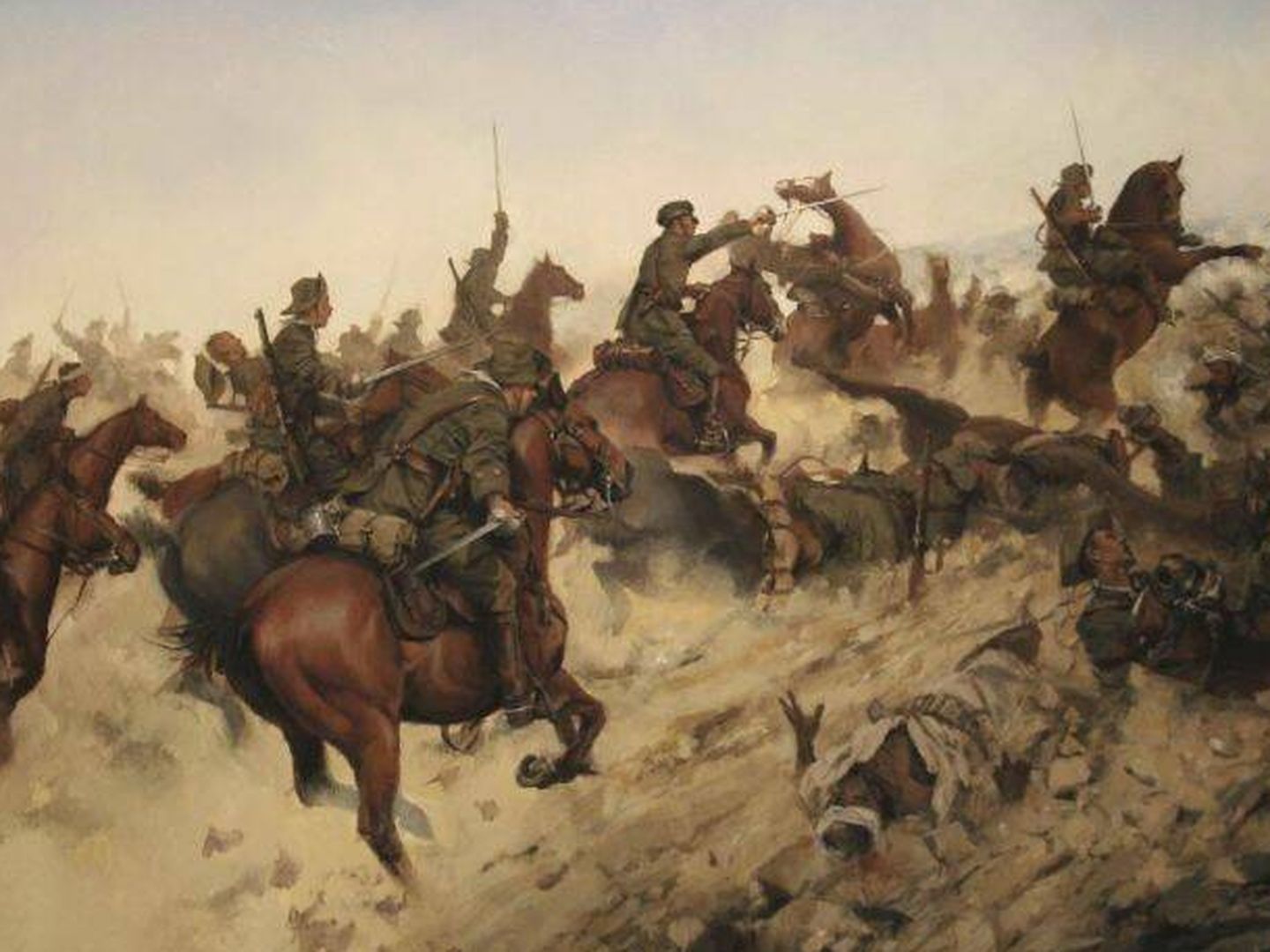 'La carga del regimiento Alcántara', Augusto Ferrer-Dalmau.
