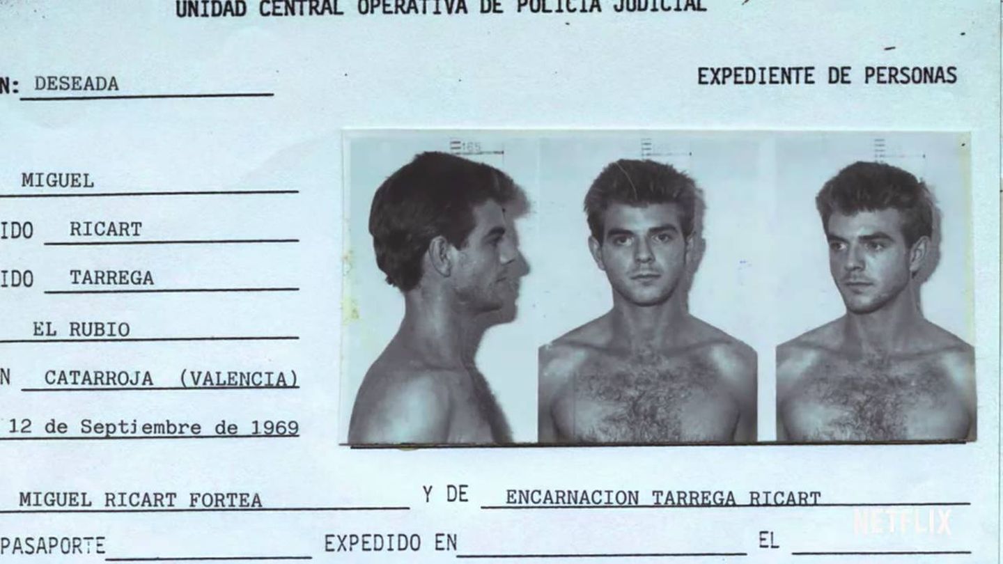 Ficha policial de Miguel Ricart. (EFE)