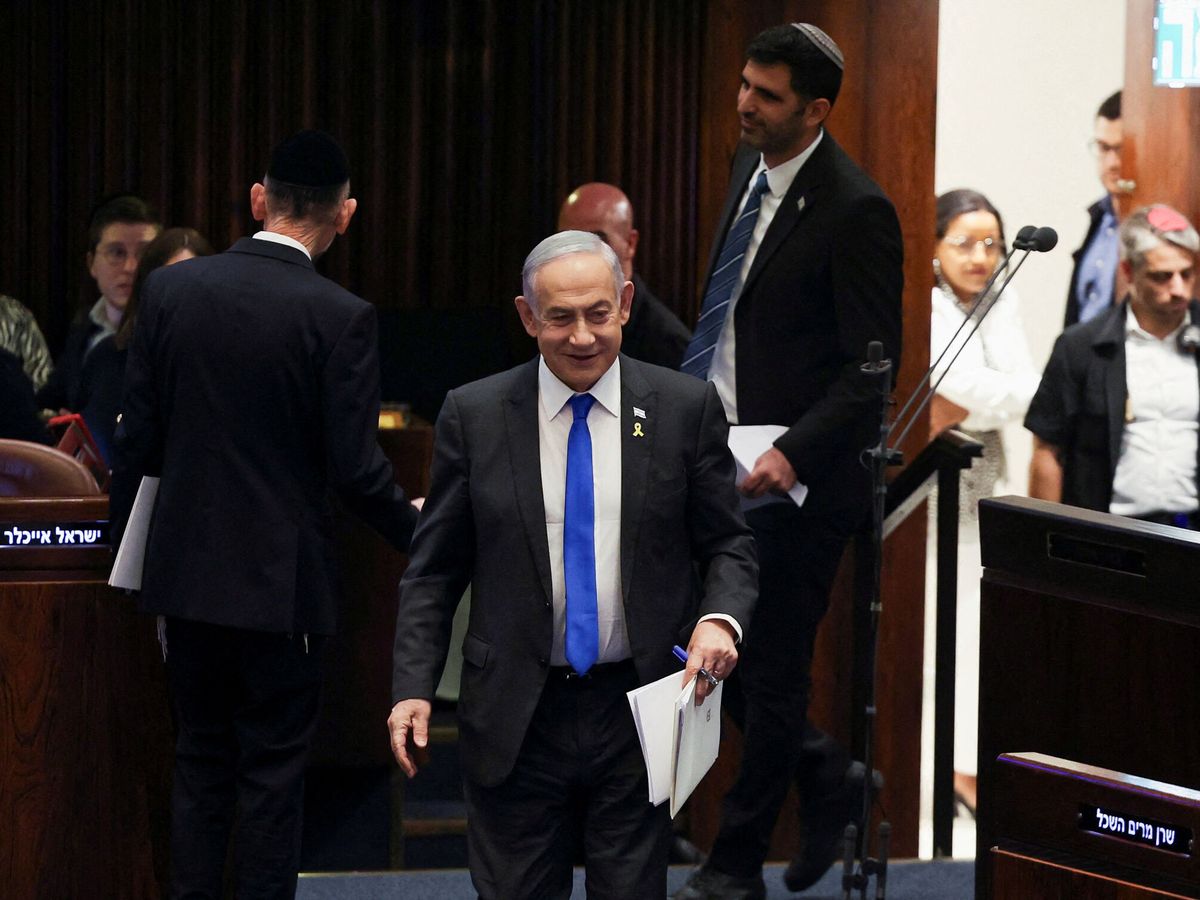 Foto: Benjamin Netanyahu en el Parlamento israelí. (Reuters/Ronen Zvulun)