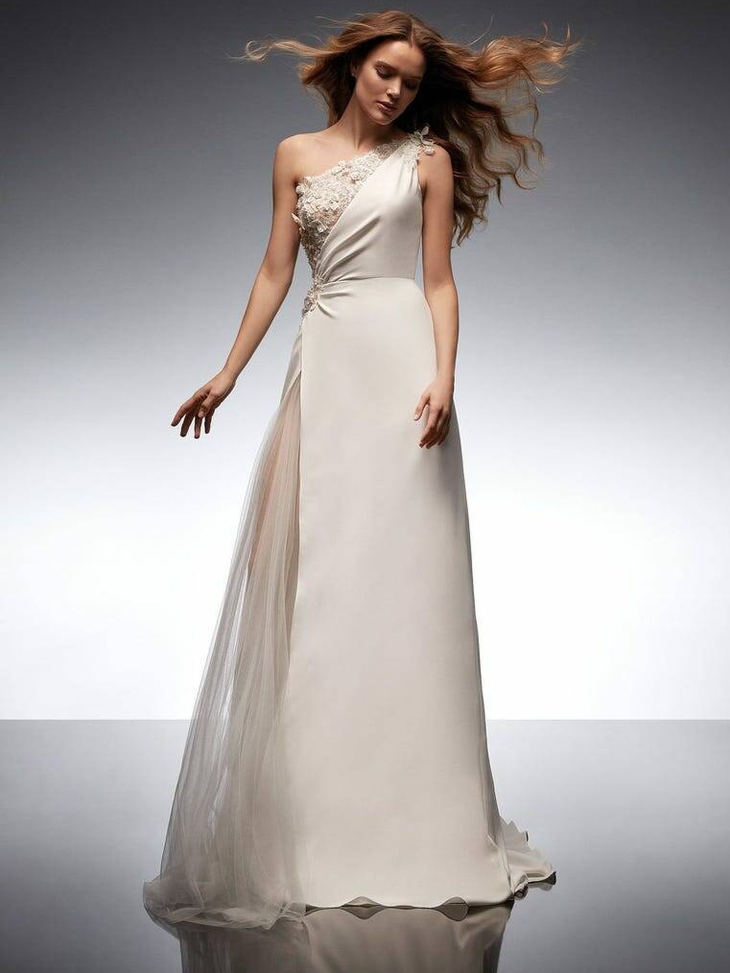 Vestido de novia de la nueva colección de Nicole Milano. (Cortesía)