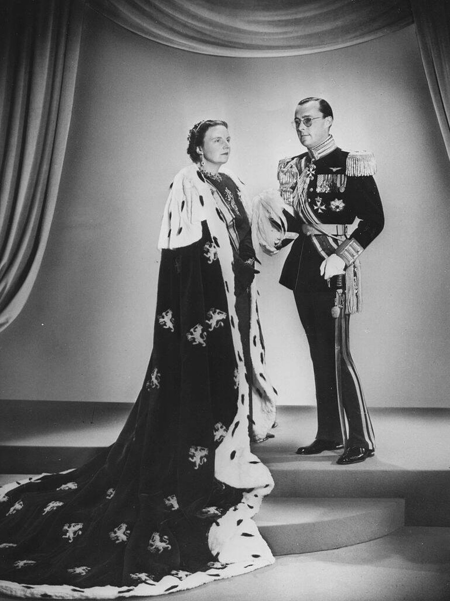  La reina Juliana y el príncipe Bernardo. (Getty)