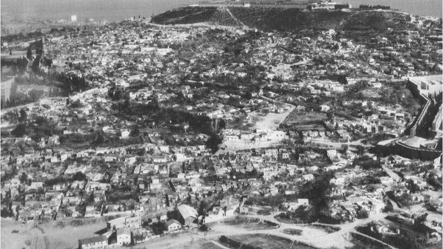Barracas en Montjuic hacia 1960