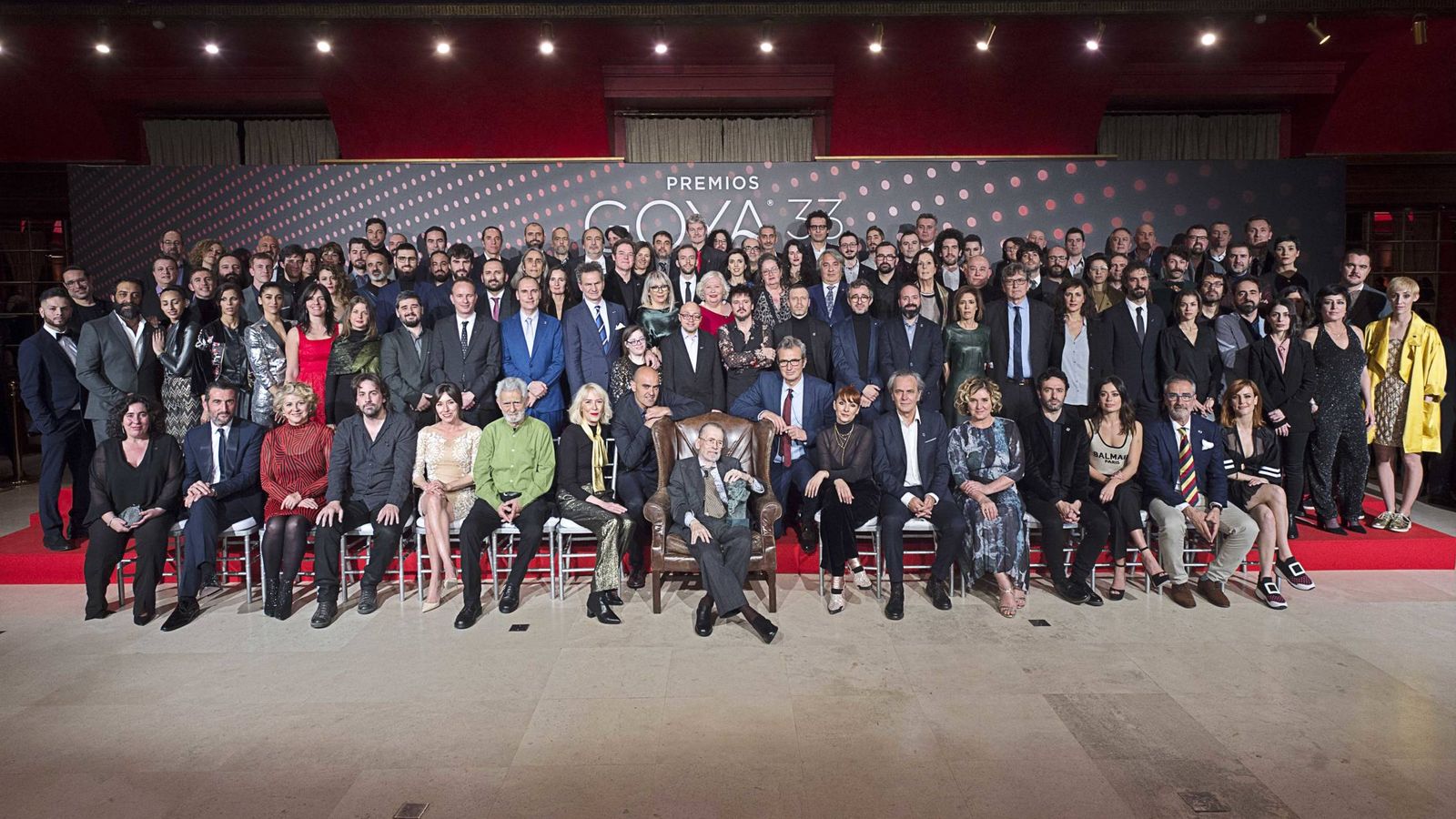 Foto: Foto de familia de los nominados a los Premios Goya 2019. (Academia de Cine)