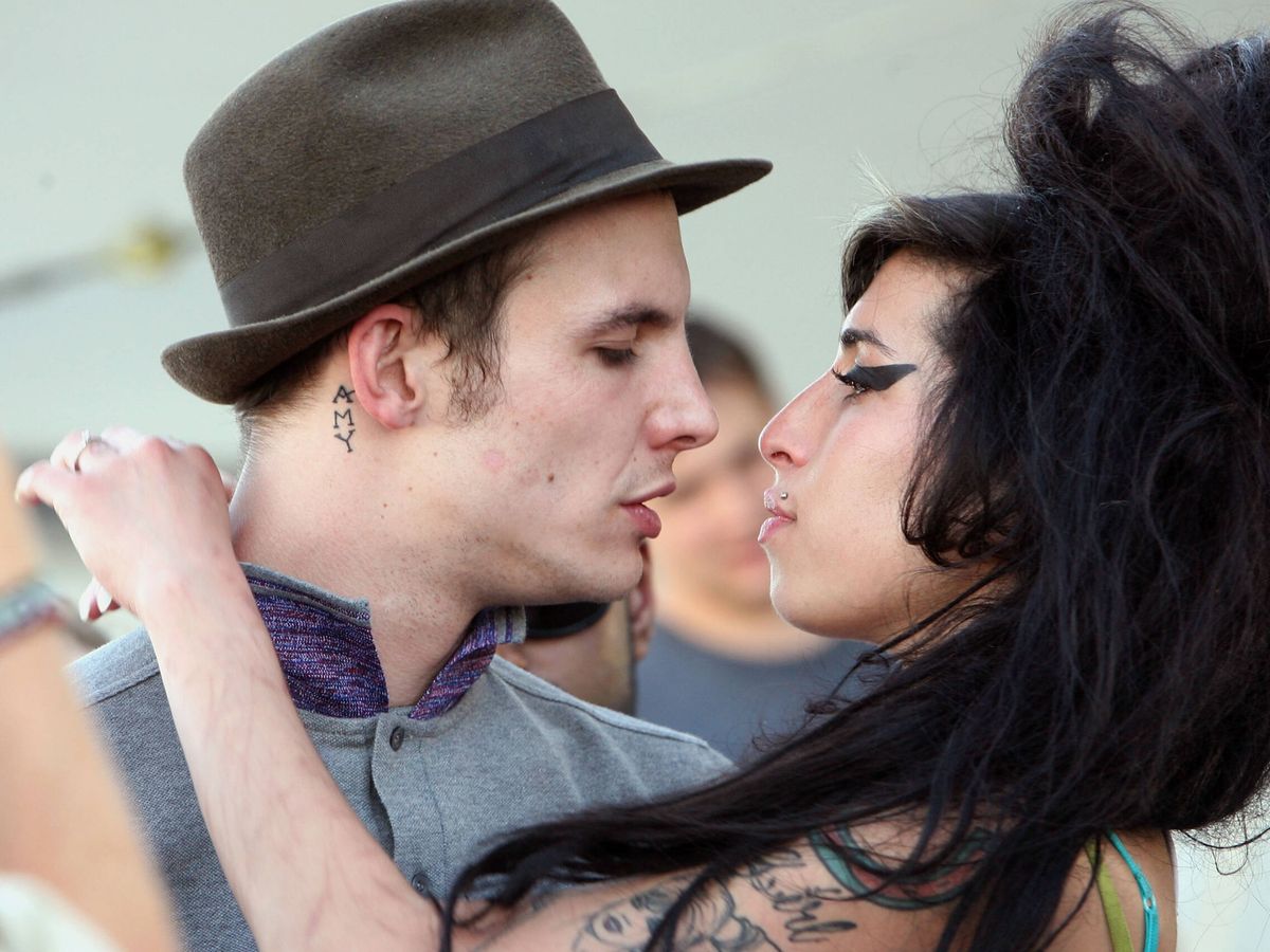 Foto: Blake Fielder-Civil y Amy Winehouse, en una imagen de archivo. (Getty/Kevin Winter)