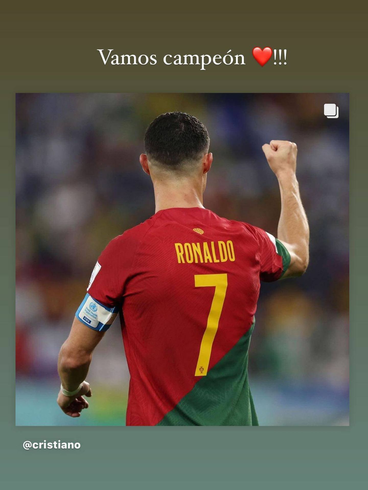 Mensaje de Georgina Rodríguez dedicado a Cristiano Ronaldo. (Instagram/@georginagio)