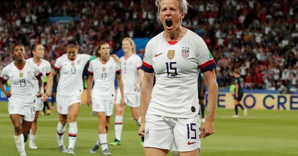 Foto: Megan Rapinoe marcó los dos goles de Estados Unidos en la victoria ante Francia. (Reuters)