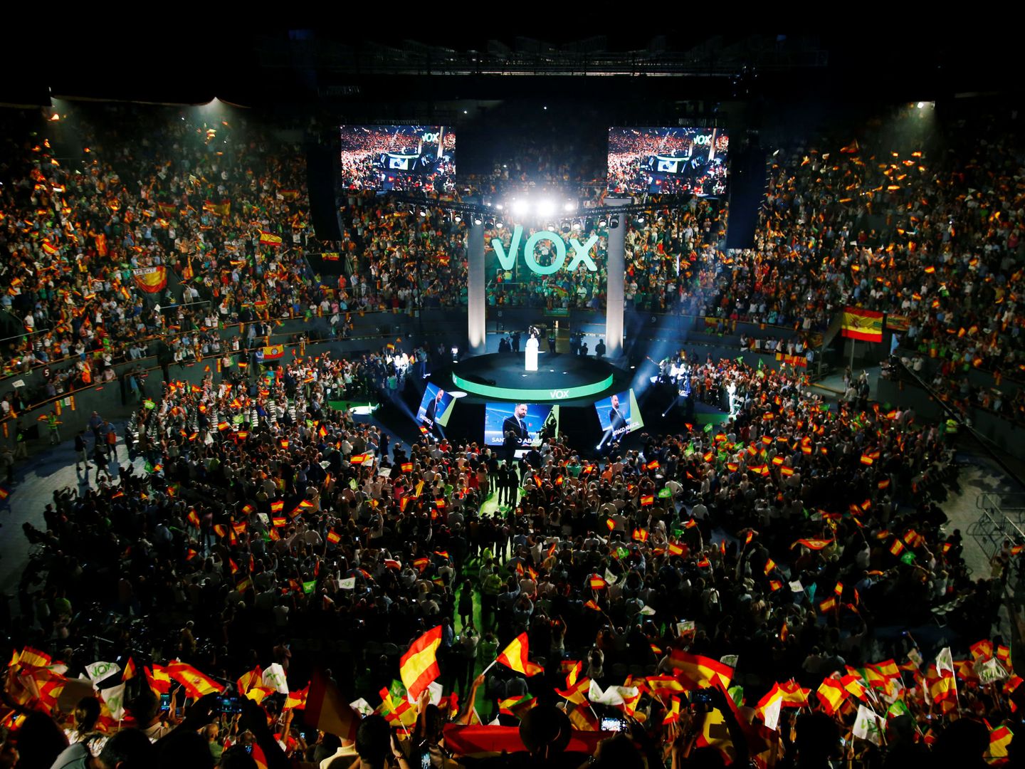 Acto de Vox en Vistalegre, en Madrid. (EFE)