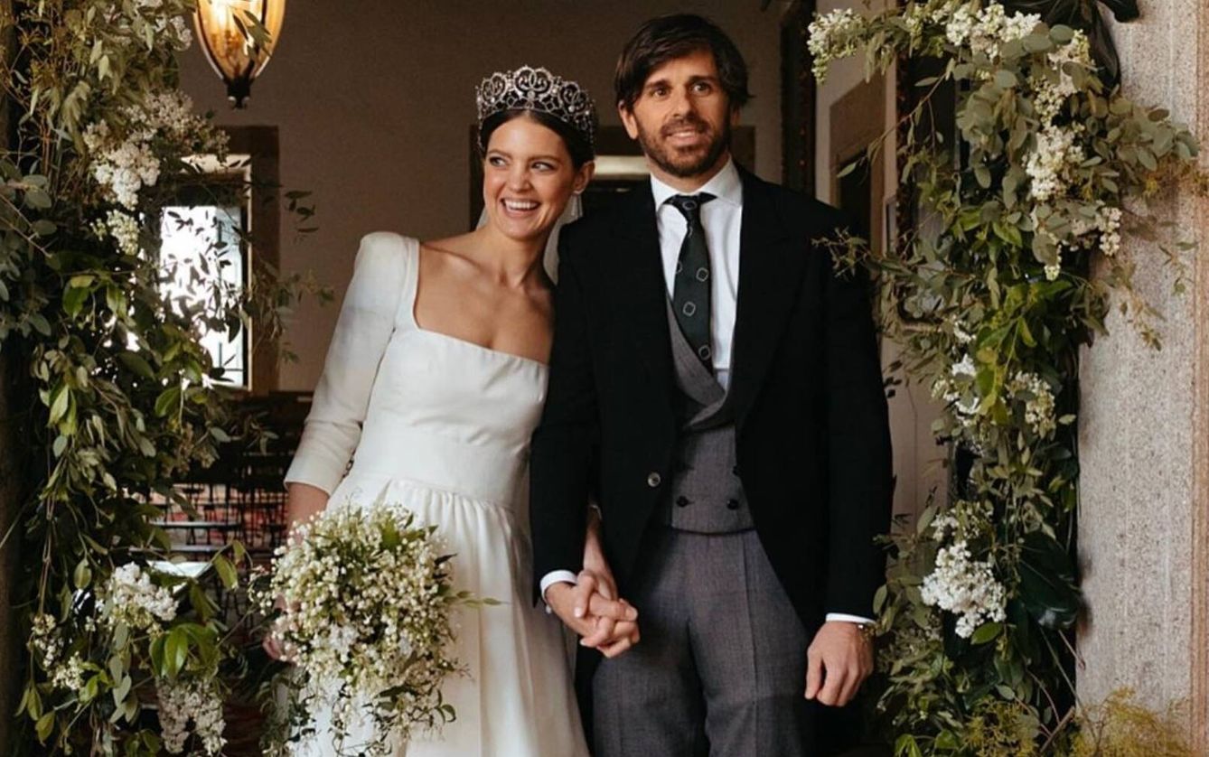 Isabelle Junot y Álvaro Falcó, en su boda. (Redes sociales)