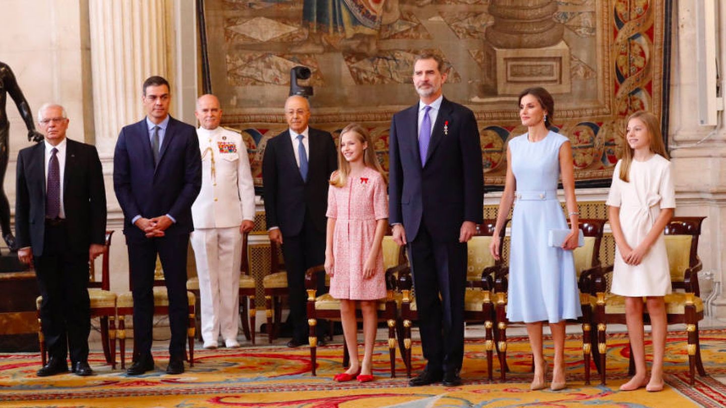 La Familia Real, este miércoles en el Palacio Real. (Casa Real)