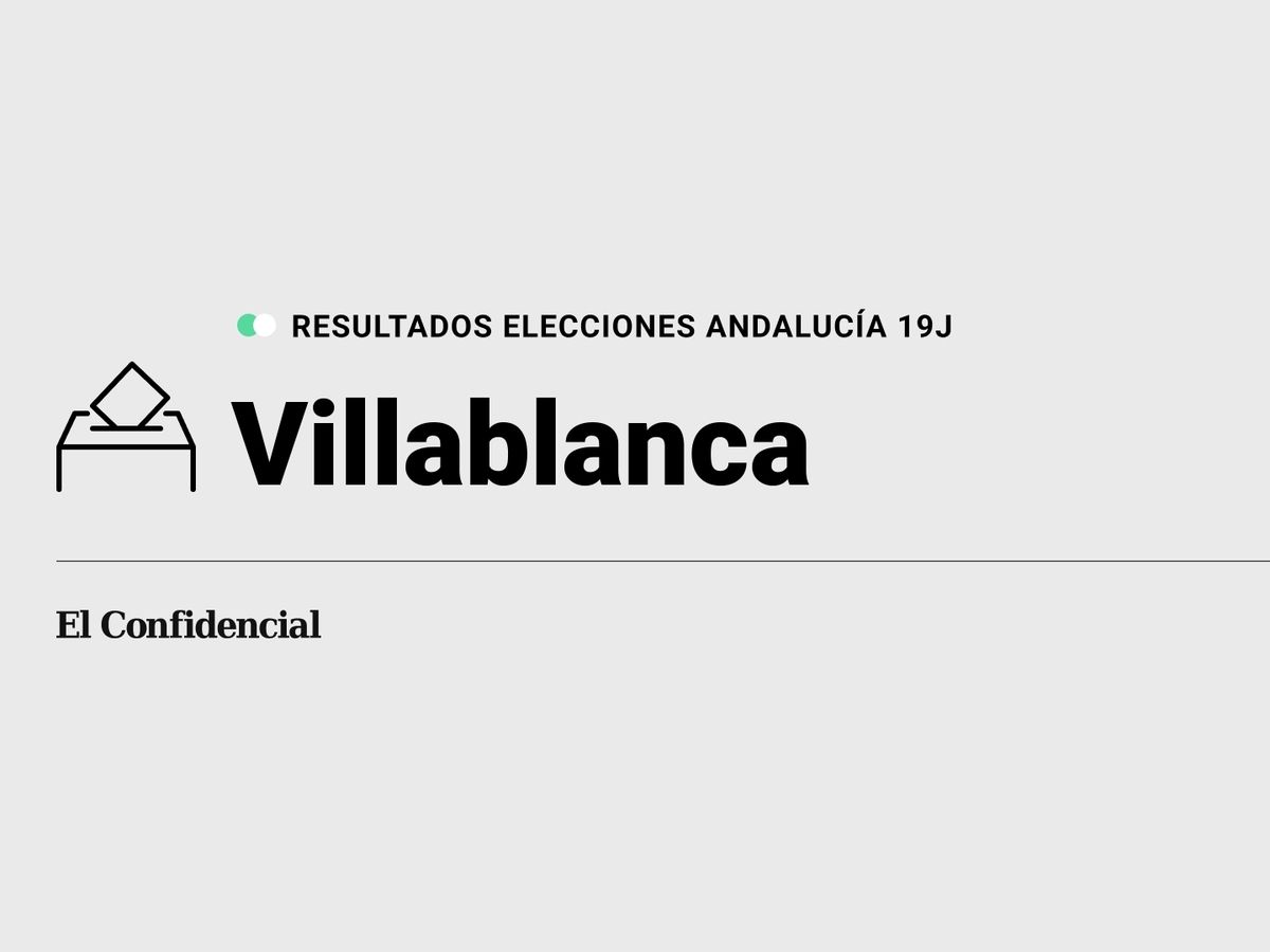 Foto: Resultados en Villablanca, Huelva, de las elecciones de Andalucía 2022 este 19-J (C.C./Diseño EC)