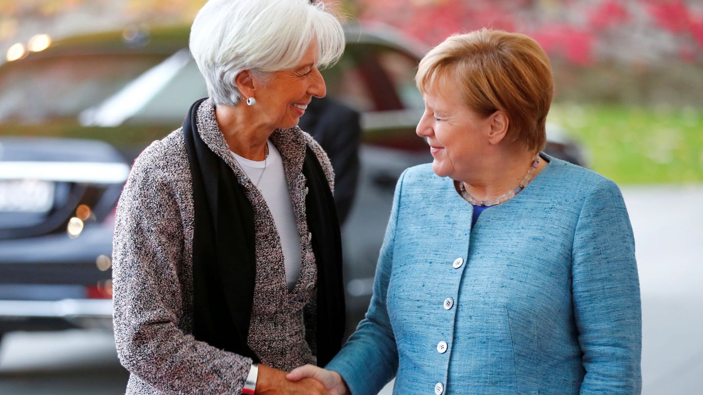 Angela Merkel y Christine Lagarde. (Reuters)