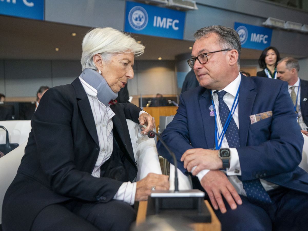 Foto: Christine Lagarde con Joachim Nagel. (EFE/Shawn Thew)