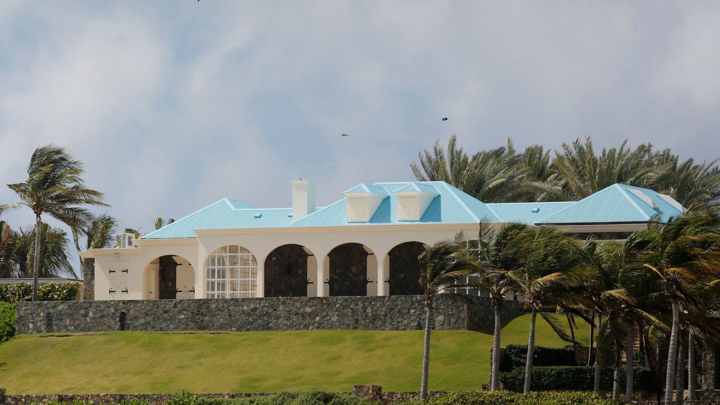 Una de las mansiones propiedad de Jeffrey Epstein, en las Islas Vírgenes. (Reuters)